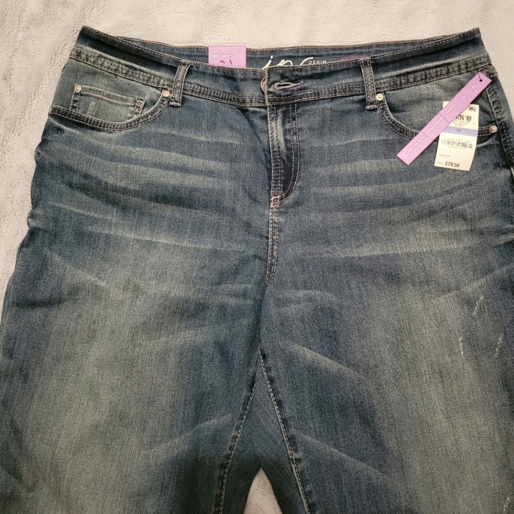 INC Relaxed Regular Fit Boyfriend Jeans Size 16